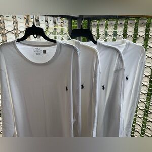 Polo Ralph Lauren White Jersey Long-Sleeve Tees (Set of 4)